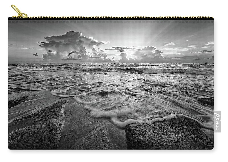 Carlin Park Zip Pouch featuring the photograph Gentle Surf by Steve DaPonte