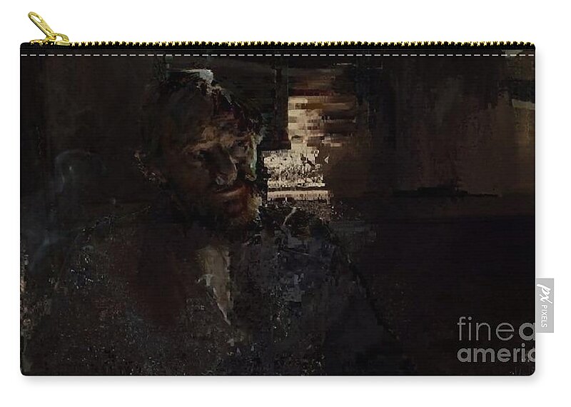 Assembly Zip Pouch featuring the painting Gentlemen by Matteo TOTARO
