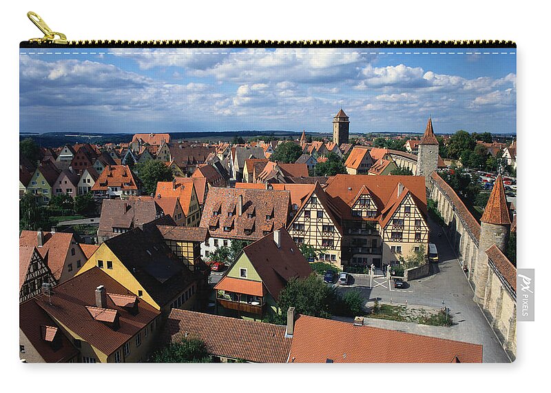 Suburb Zip Pouch featuring the photograph Germany, Bavaria, Rothenburg Ober Der by Alan And Sandy Carey