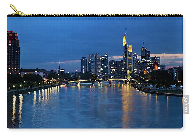 Built Structure Zip Pouch featuring the photograph Germany, Frankfurt, View Of City At by Westend61