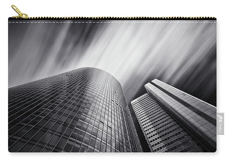 Directly Below Zip Pouch featuring the photograph Germany, Hesse, Frankfurt, View Of by Westend61