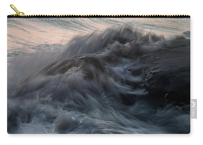 Beach Zip Pouch featuring the photograph Ghostly Water by Aaron Burrows