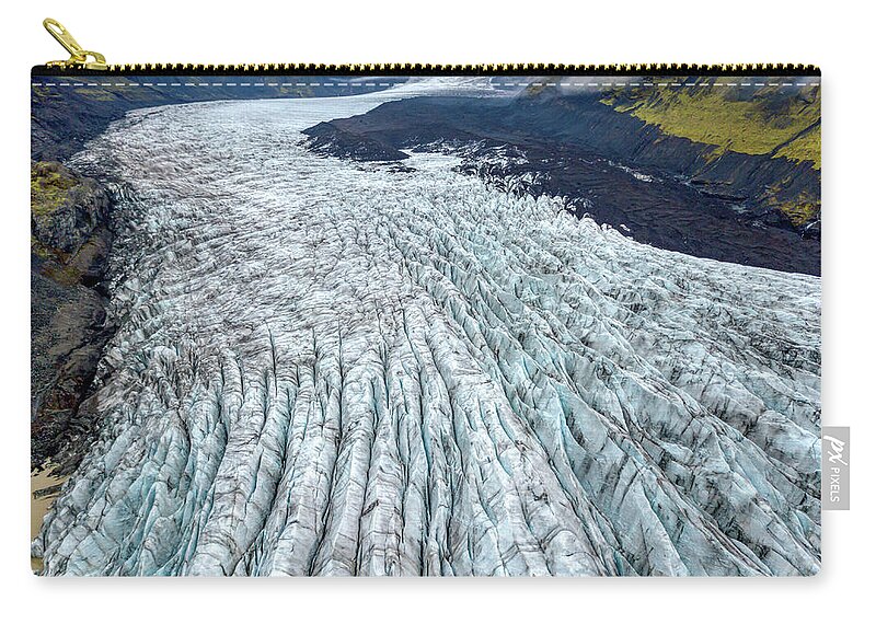Drone Carry-all Pouch featuring the photograph Glacier Art by David Letts