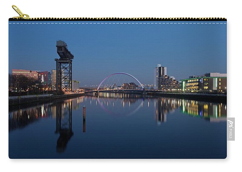 Glasgow Zip Pouch featuring the photograph Glasgow Relfected by Stephen Taylor