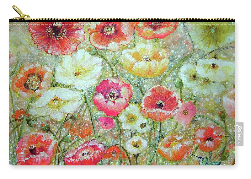 Flowers Zip Pouch featuring the painting Gods Truth is Always Good by Ashleigh Dyan Bayer