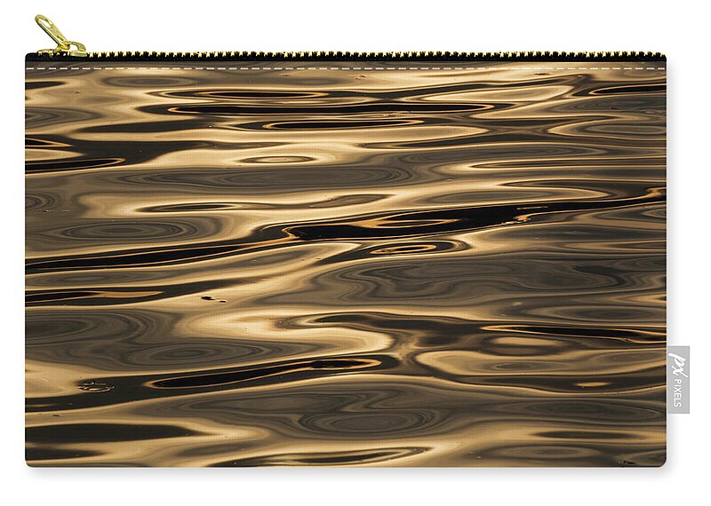Water Zip Pouch featuring the photograph Golden Water by Martin Vorel Minimalist Photography