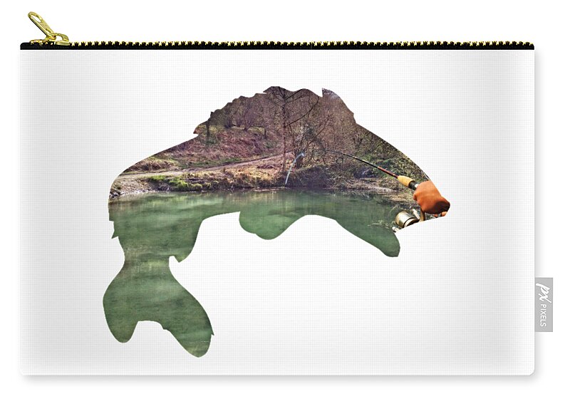 2d Zip Pouch featuring the photograph Gone Fishing by Brian Wallace