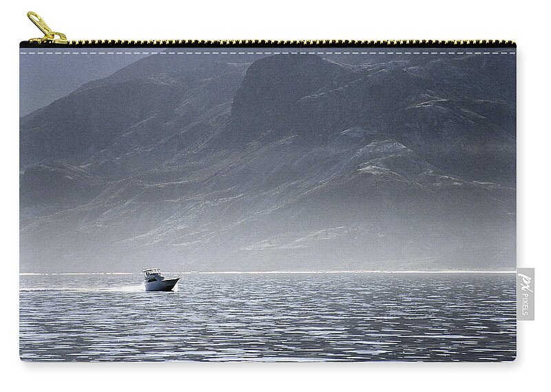 Fishing Boats Zip Pouch featuring the photograph Gone Fishing by David Shuler