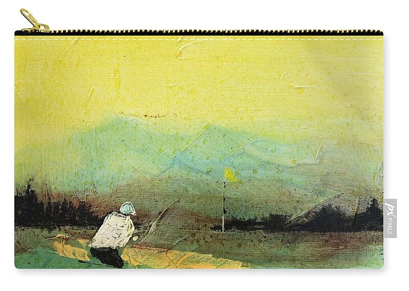 Golfer Zip Pouch featuring the painting Good Out by Robert Yonke