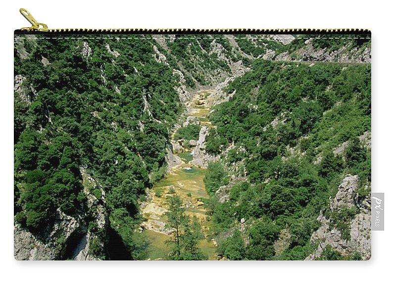 Tranquility Zip Pouch featuring the photograph Gorges Galamus by P. Eoche