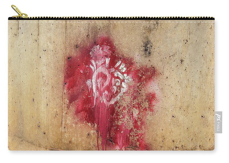 Random Zip Pouch featuring the tapestry - textile Grafitti Heart by Terry Rowe