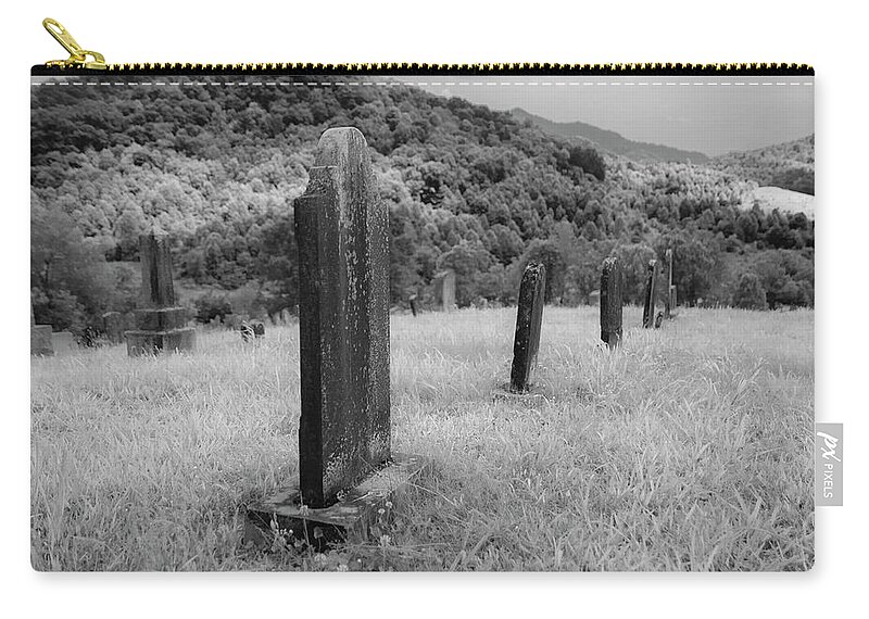 Graveyard Zip Pouch featuring the photograph Graveyard 3 by Catherine Avilez
