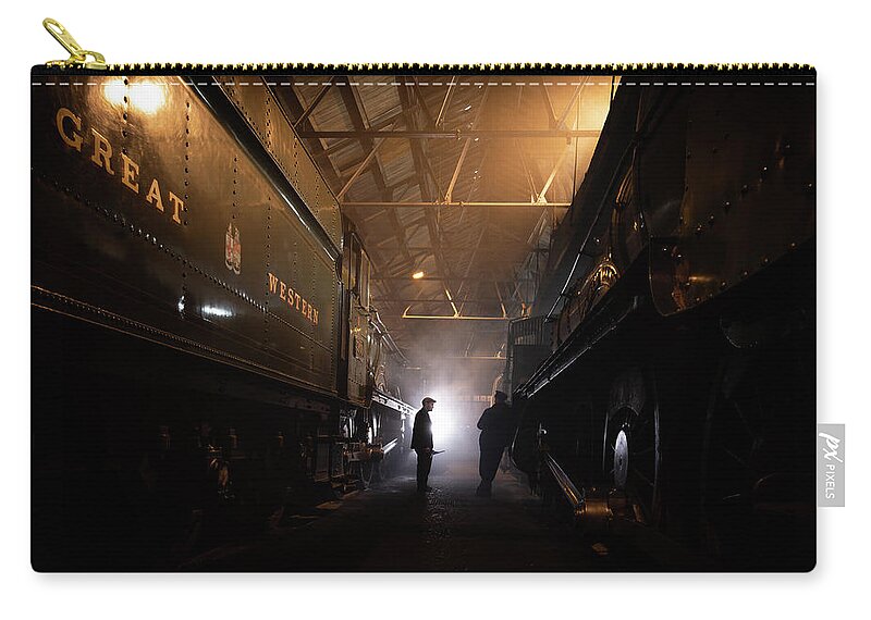 Railway Zip Pouch featuring the photograph Great Western Shed by Framing Places