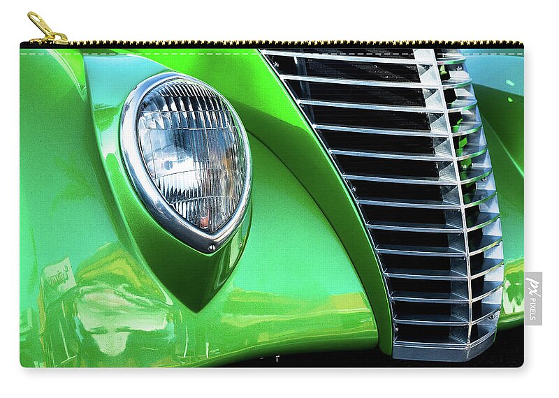 Custom Cars Zip Pouch featuring the photograph Green Machine by Mike Long