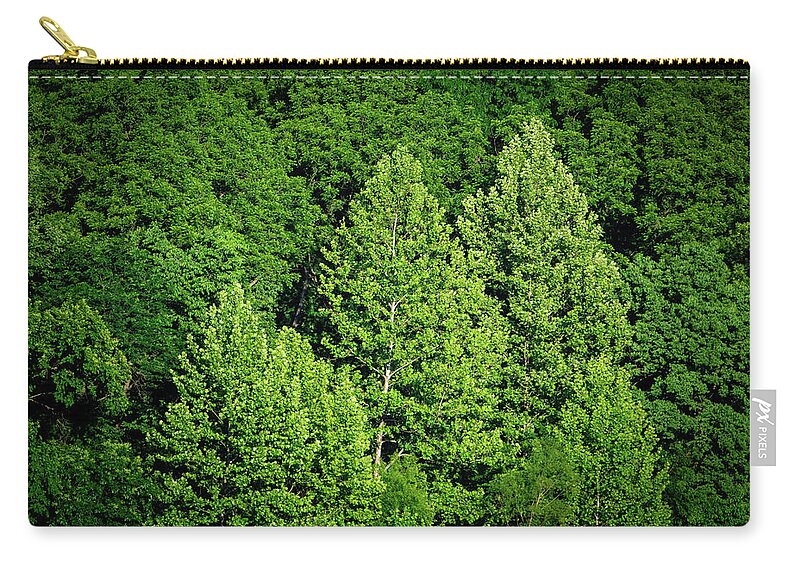 Lyon County Zip Pouch featuring the photograph Green on Green by Jeff Phillippi