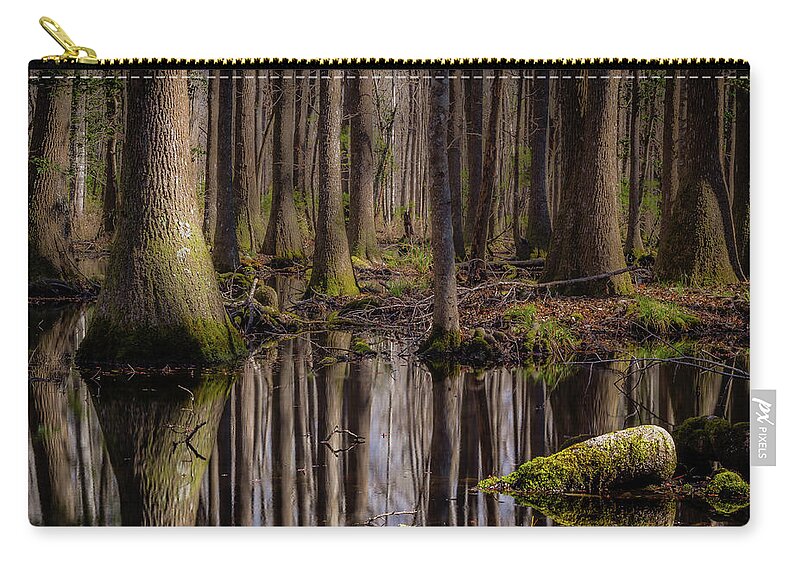 Art Zip Pouch featuring the photograph Green Pond by Gary Migues