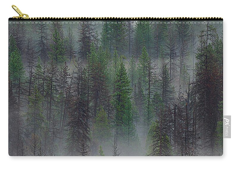 Forest Zip Pouch featuring the photograph Green Yosemite by Jon Glaser