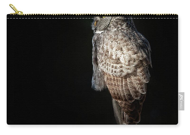 Great Zip Pouch featuring the photograph Grey Ghost by Gary Langley