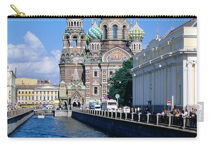 Built Structure Zip Pouch featuring the photograph Griboedova Canal And Church Of The by Lonely Planet