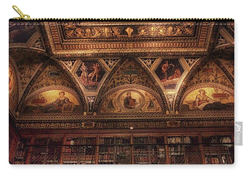 The Morgan Library Zip Pouch featuring the photograph The East Room Corner by Jessica Jenney