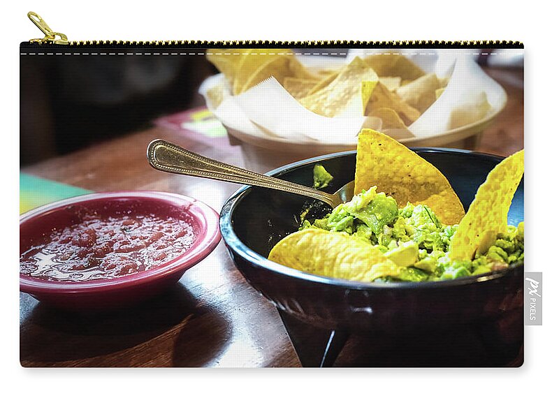 Cuisine Zip Pouch featuring the photograph Guacamole by Bill Chizek