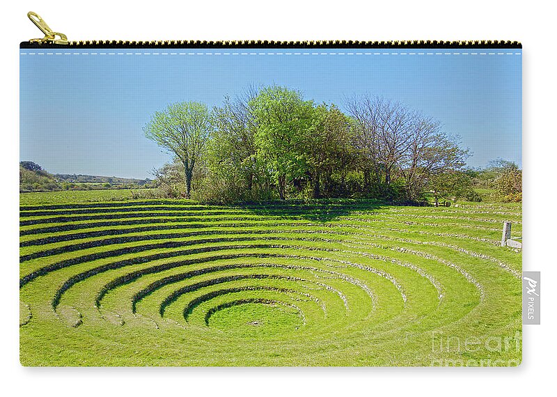 Gwennap Pit Zip Pouch featuring the photograph Gwennap Pit Busveal Redruth by Terri Waters