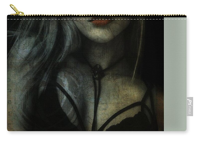 Fleetwood Mac Zip Pouch featuring the painting Stevie Nicks - Fleetwood Mac by Paul Lovering
