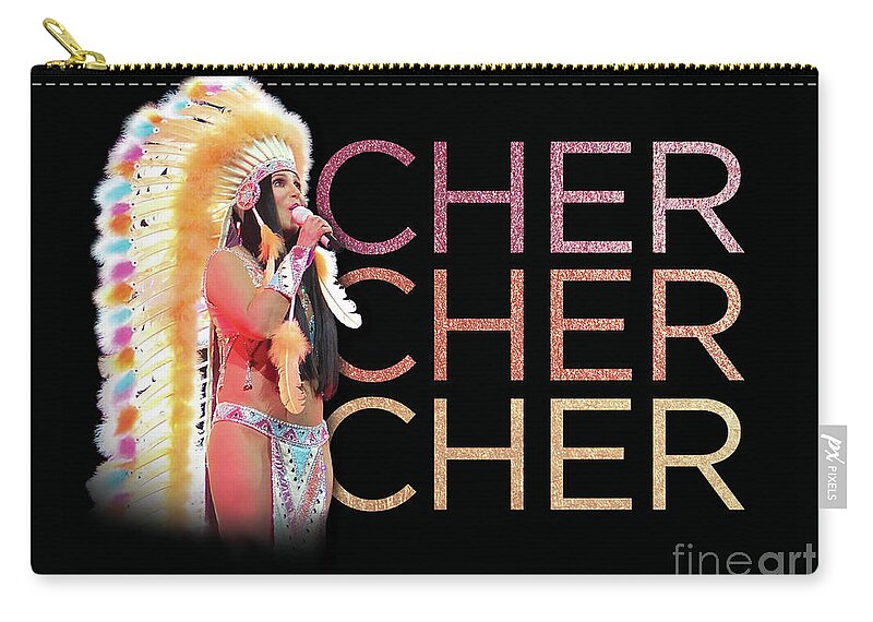 Cher Carry-all Pouch featuring the digital art Half Breed Cher by Cher Style