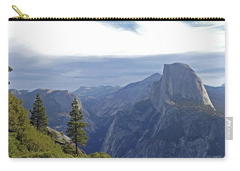 Usa Zip Pouch featuring the pyrography Half Dome by Magnus Haellquist