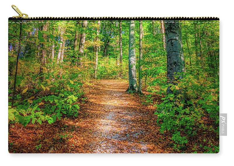 Autumn Zip Pouch featuring the photograph Happy Trails by Tom Mc Nemar