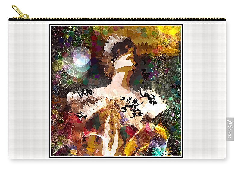 Harlequin Zip Pouch featuring the photograph Harlequin by Peggy Dietz