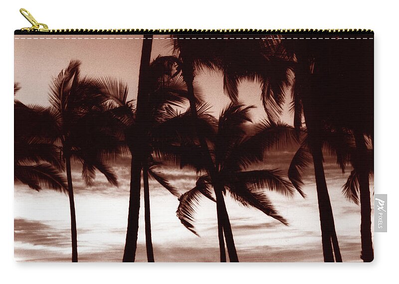 Hawaiian Zip Pouch featuring the photograph Hawaiian Sunset by Marilyn Hunt