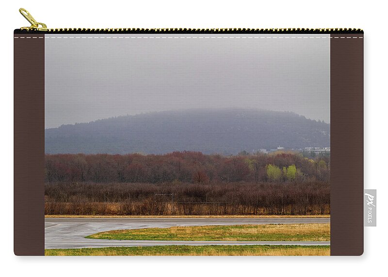 Misty Zip Pouch featuring the photograph Hazy Hill by William Bretton