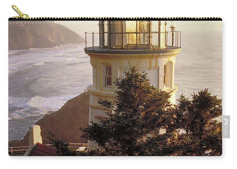 Scenics Zip Pouch featuring the photograph Heceta Head Lighthouse by Wbritten