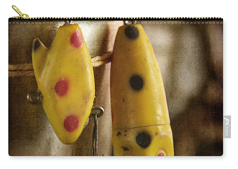 Heddon Fishing Lures Zip Pouch featuring the photograph Heddon Fishing Lures by Cindi Ressler