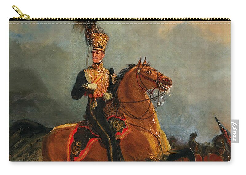 18th Century Art Zip Pouch featuring the painting Henry William Paget, Lord Uxbridge by Jan Willem Pieneman