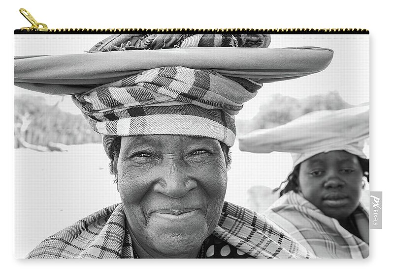 Portrait Zip Pouch featuring the photograph Herero Woman by Mache Del Campo