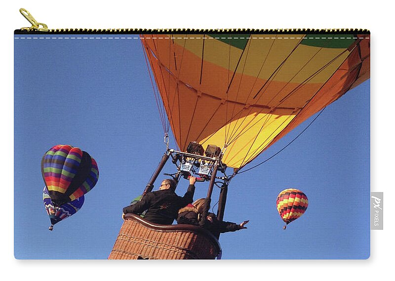 Albuquerque Zip Pouch featuring the photograph Hi From Up High by Mike Long