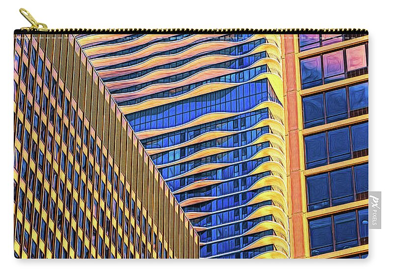 Abstract Zip Pouch featuring the photograph Hi Rise Patterns by Robert FERD Frank
