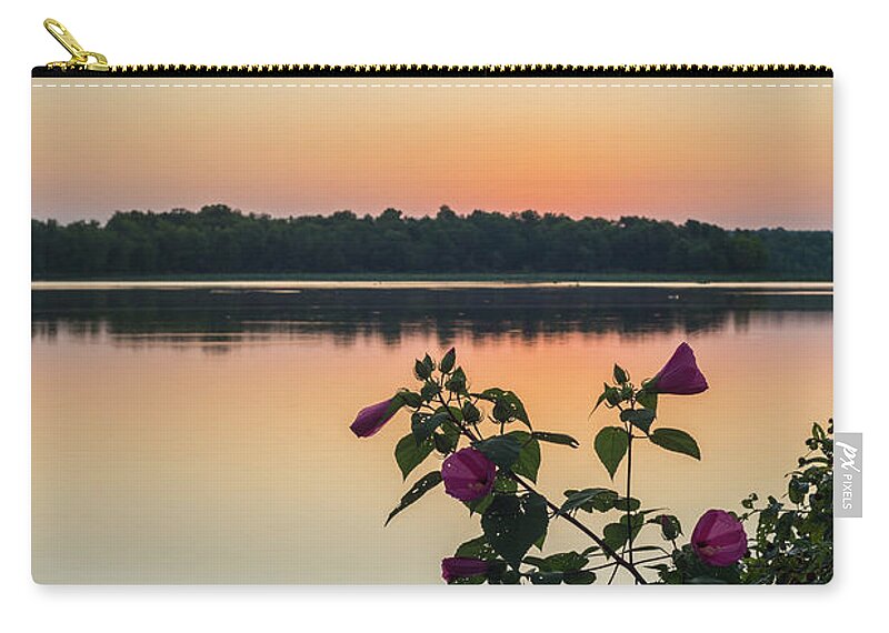 America Zip Pouch featuring the photograph Hibiscus Sunrise by Jennifer White
