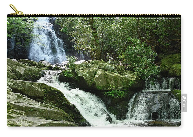 Tennessee Zip Pouch featuring the photograph Hidden Waterfall by Phil Perkins