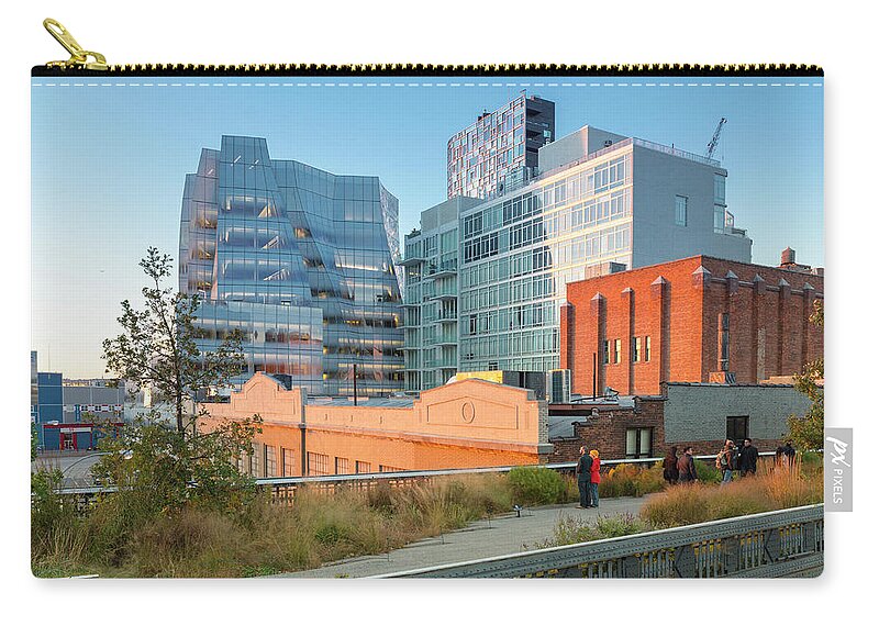 Estock Zip Pouch featuring the digital art High Line Park, Nyc by Andrea Armellin