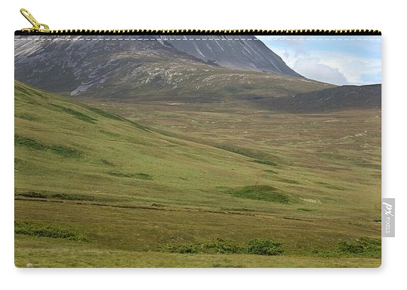 Grass Zip Pouch featuring the photograph Highland Cattle, Paps Of Jura, Scotland by Design Pics/john Short