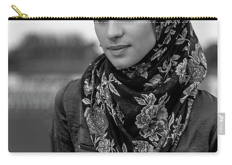 5266 Carry-all Pouch featuring the photograph Hijabi portraits by FineArtRoyal Joshua Mimbs