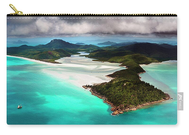 Tranquility Zip Pouch featuring the photograph Hill Inlet by Bruce Hood