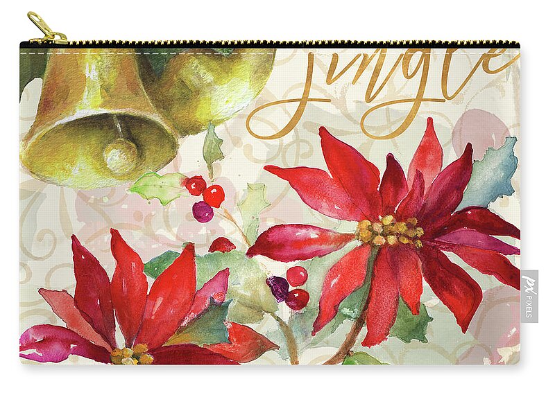 Holiday Carry-all Pouch featuring the painting Holiday Wishes IIi by Lanie Loreth
