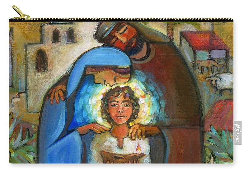 Jen Norton Carry-all Pouch featuring the painting Holy Family by Jen Norton