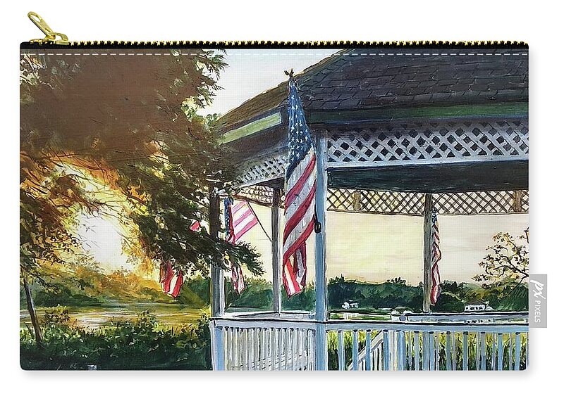 Lake Zip Pouch featuring the painting Hometown by William Brody