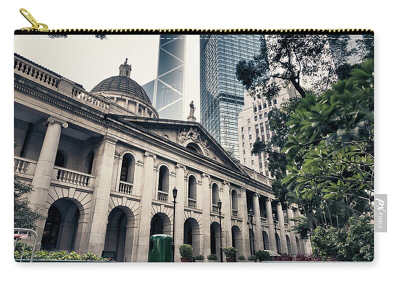 Chinese Culture Zip Pouch featuring the photograph Hong Kong Legislative Council by Laoshi