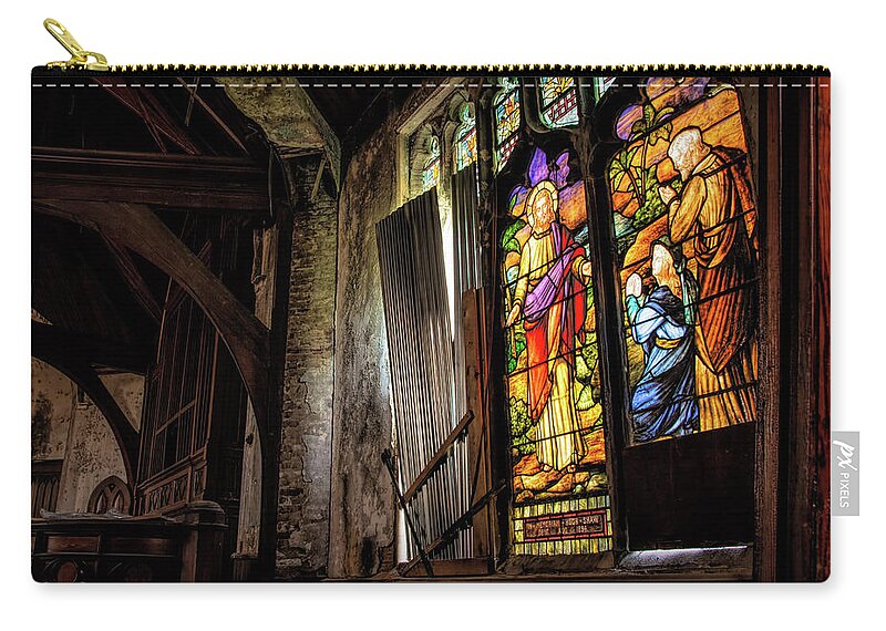 Abandoned Zip Pouch featuring the photograph Hope Among The Ruins by Kristia Adams